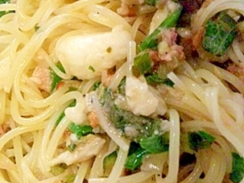 山形だしと山芋のねばねばパスタ